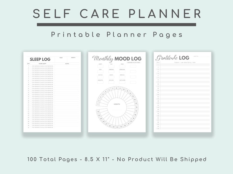 Self Care Planner Self Care Wheel Ideas Checklist Routine Etsy