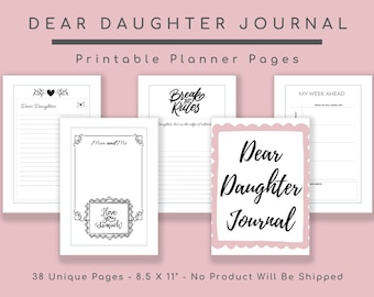 Keepsake Journal Letters to Daughter Printable Gift (Instant Download)