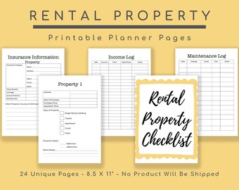 Rental Income & Expense Tracker: Property Management Template for Landlords (Digital File)