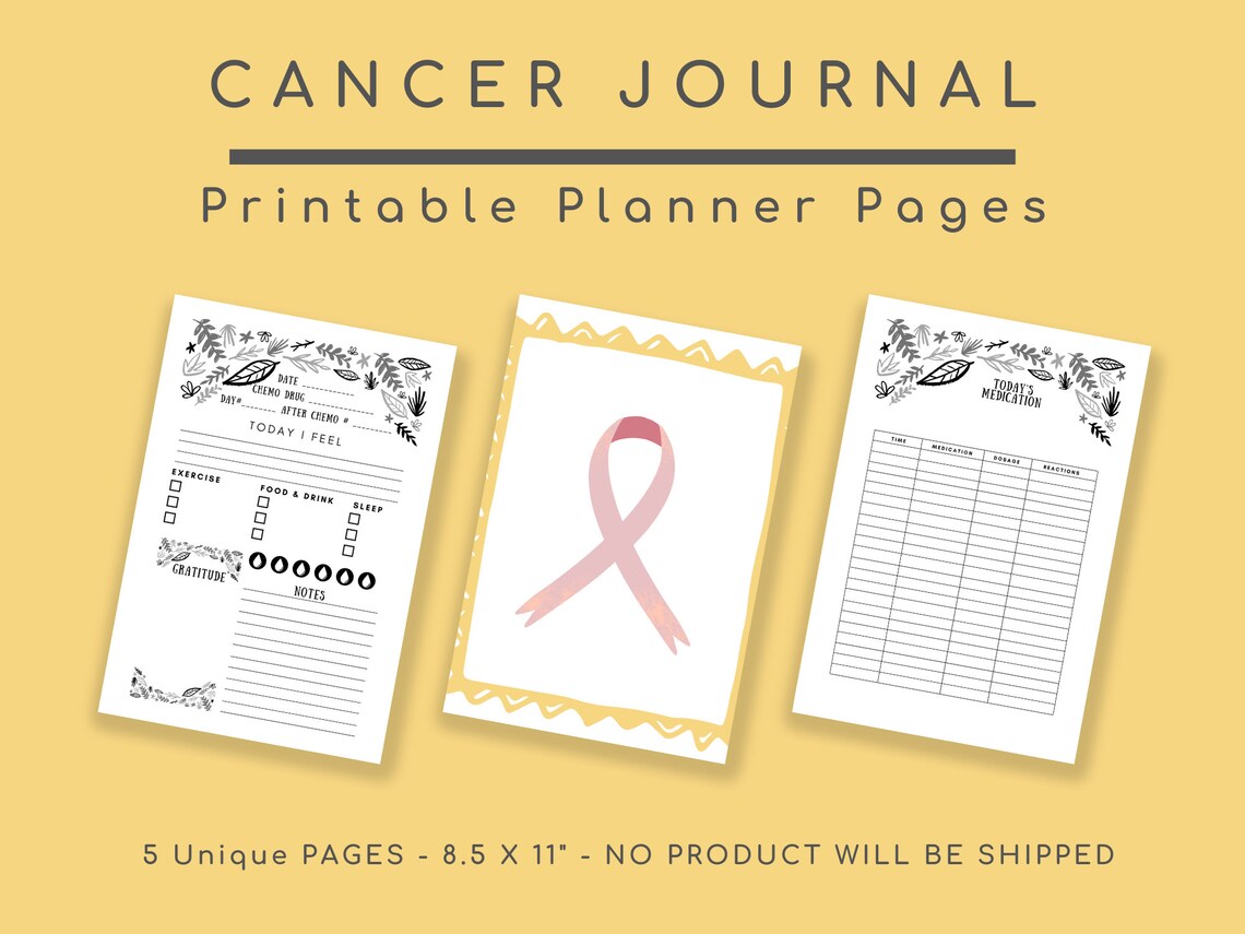 Cancer Journal Chemotherapy Diary Treatment Chemo Log | Etsy