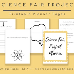 Science Experiment For Kids, Science Fair Project, Journal, Lab Kit, Notes, Poster, Ideas, Template image 1