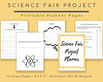 Science Experiment For Kids, Science Fair Project, Journal, Lab Kit, Notes, Poster, Ideas, Template