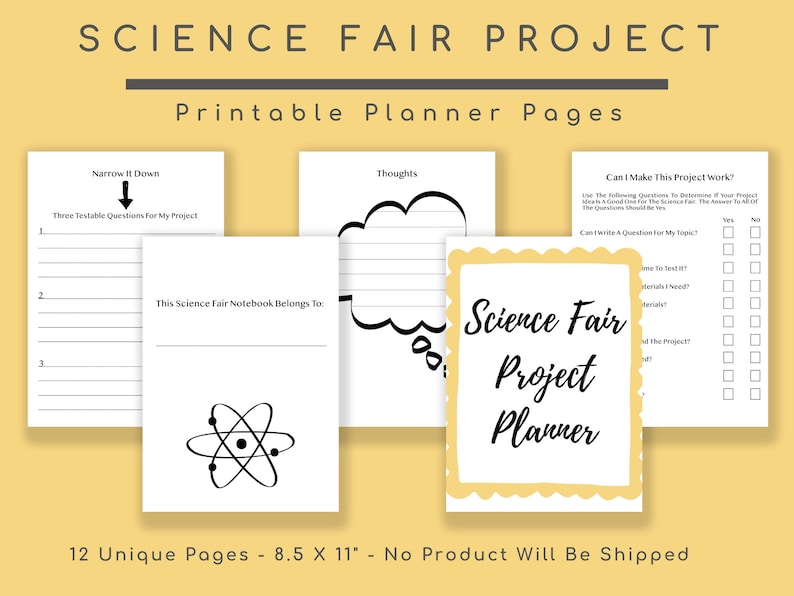 Science Experiment For Kids, Science Fair Project, Journal, Lab Kit, Notes, Poster, Ideas, Template image 1