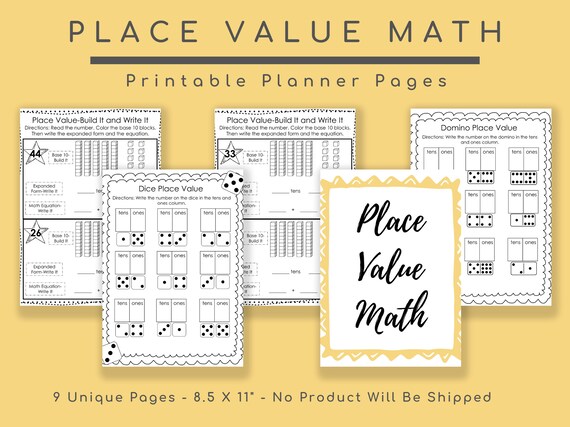 Place Value, Math Printable, Homeschool Maths, Counting Numbers, Learning Worksheets, Addition Subtraction, Educational