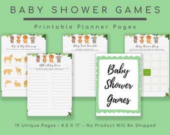 Baby Shower Elephant Games Printable Quiz Bingo  (Digital Download)