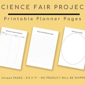 Science Experiment For Kids, Science Fair Project, Journal, Lab Kit, Notes, Poster, Ideas, Template image 4