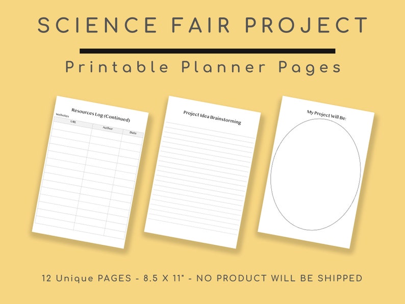 Science Experiment For Kids, Science Fair Project, Journal, Lab Kit, Notes, Poster, Ideas, Template image 4