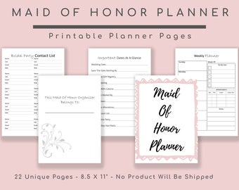 Trauzeugin Planer: Bridal Shower & Junggesellinnenabschied (Digitaler Download)