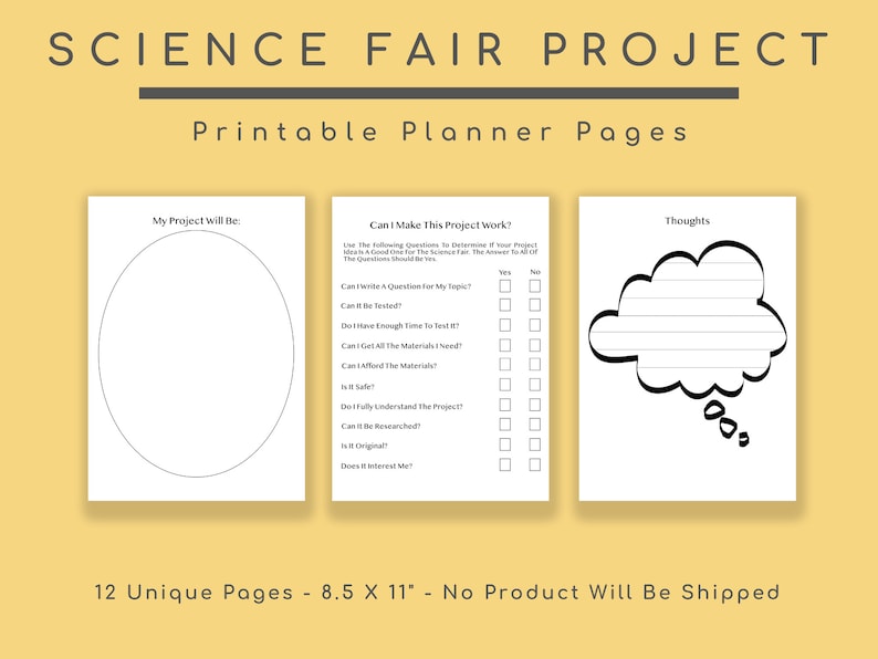 Science Experiment For Kids, Science Fair Project, Journal, Lab Kit, Notes, Poster, Ideas, Template image 5