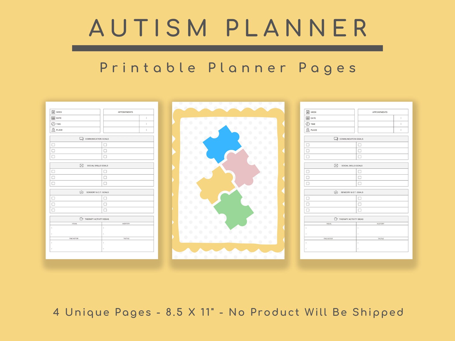 Autism Awareness Puzzle Pieces Autistic Behavior Special - Etsy