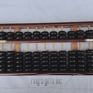Vintage-Style Wooden Abacus Soroban Chinese Japanese Calculator