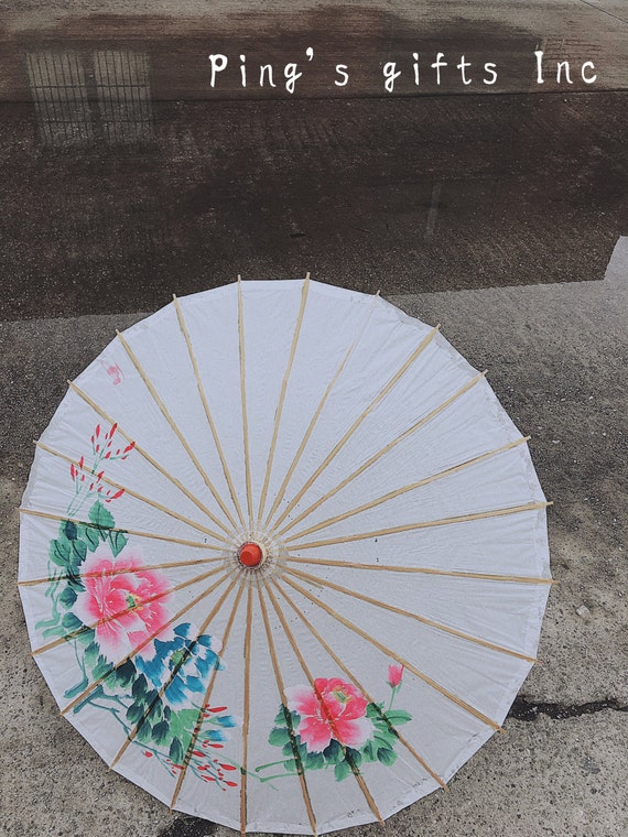 Accesorios Paraguas y accesorios para la lluvia Paraguas de sombrilla de arte de papel patrón de flor de bambú japonés chino 