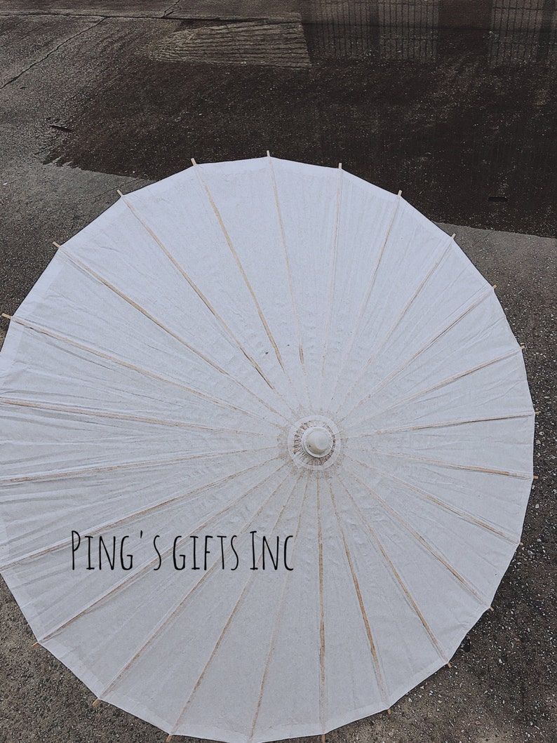 Parapluie Vintage En Papier Chinois Peint à La Main : Parasol