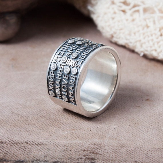 Sterling silver say love ring elegant ring | Etsy