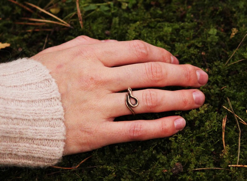 Snake ring elegant tiny ring gift for her jewelry for her Etsy