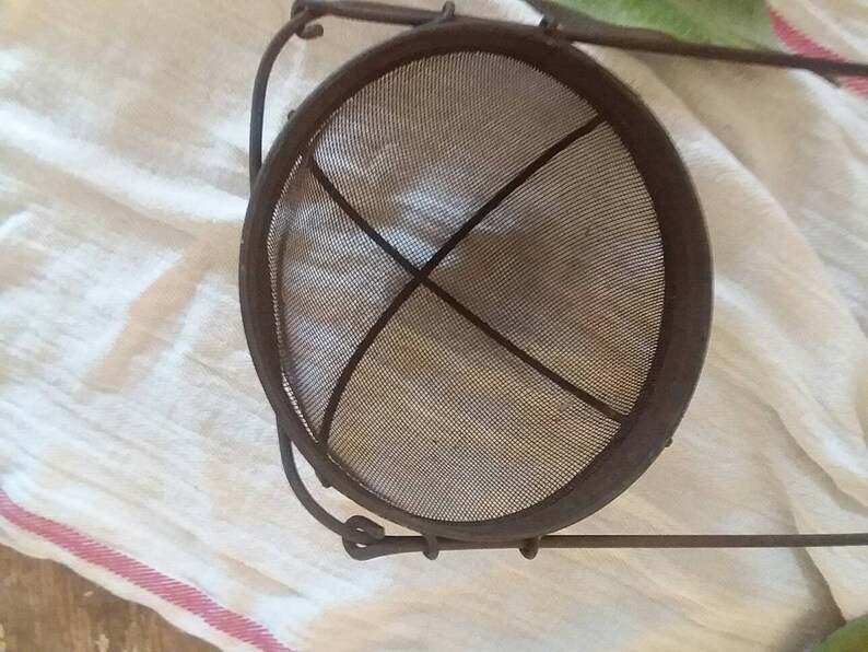 Antique metal sieve antique kitchen sieve kitchen decor