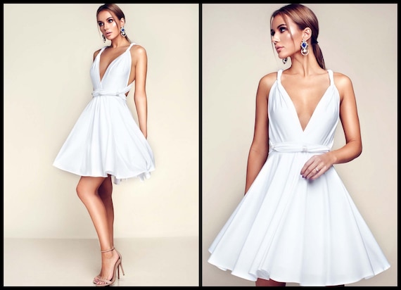 white multiway dress