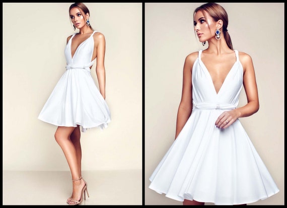 white multiway dress