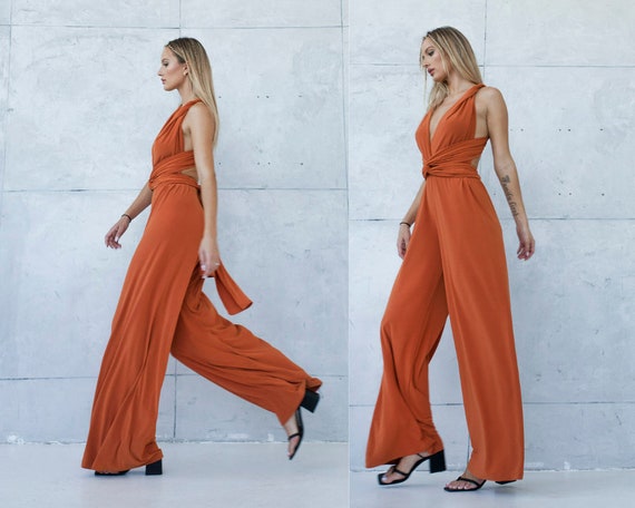 Voorzichtigheid Monet leraar Buy Copper Multi Jumpsuit Orange Convertible Women Jumpsuit Online in India  - Etsy