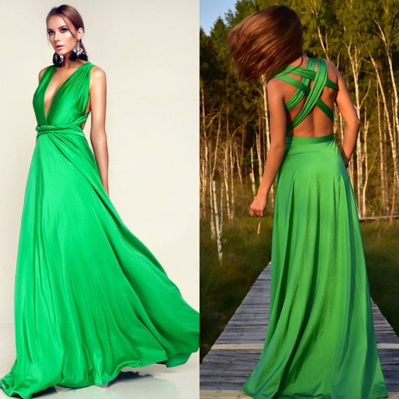 multiway green bridesmaid dress
