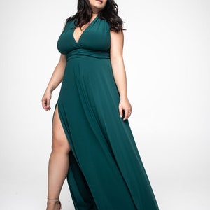 Emerald Bridesmaids Dress Green Wedding Guest Dress Plus Size ...