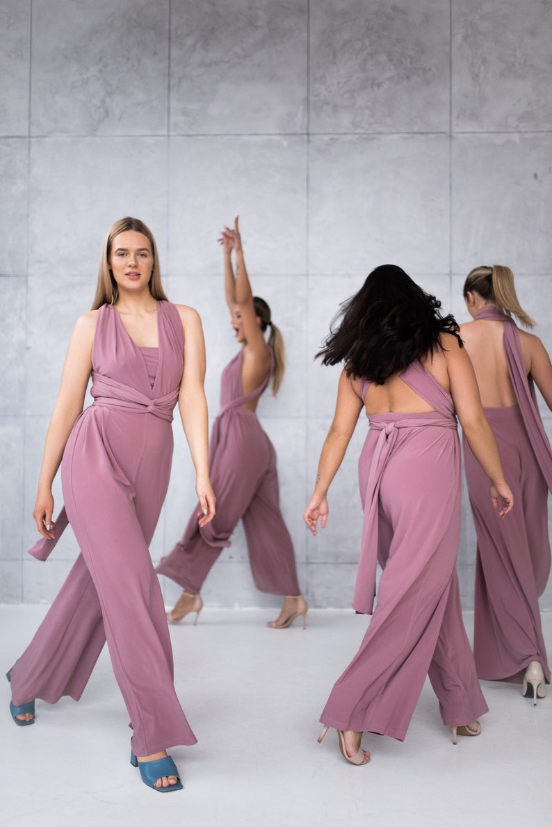 Rose Gold Multi Jumpsuit Pink Infinity Women Jumpsuit Etsy Canada