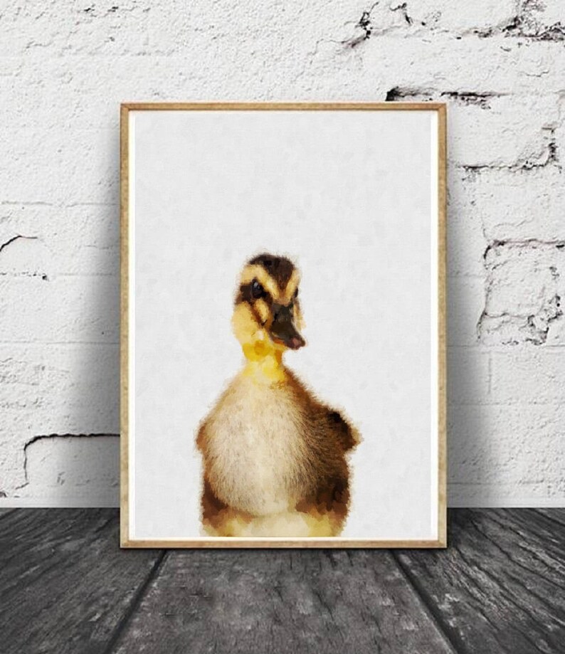 Creche De Lart Impression Caneton Bebe Animal Wall Art Etsy