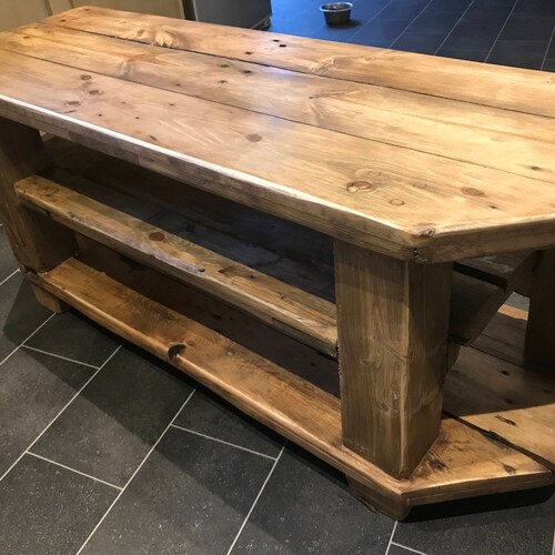 Hand Crafted Corner Tv Unit Etsy