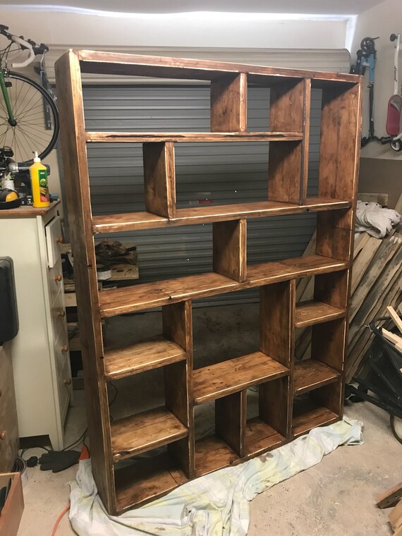 Rustic bookshelf on sale