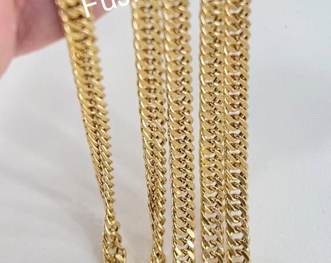 24K Gold Flat Curb Chain Bracelet