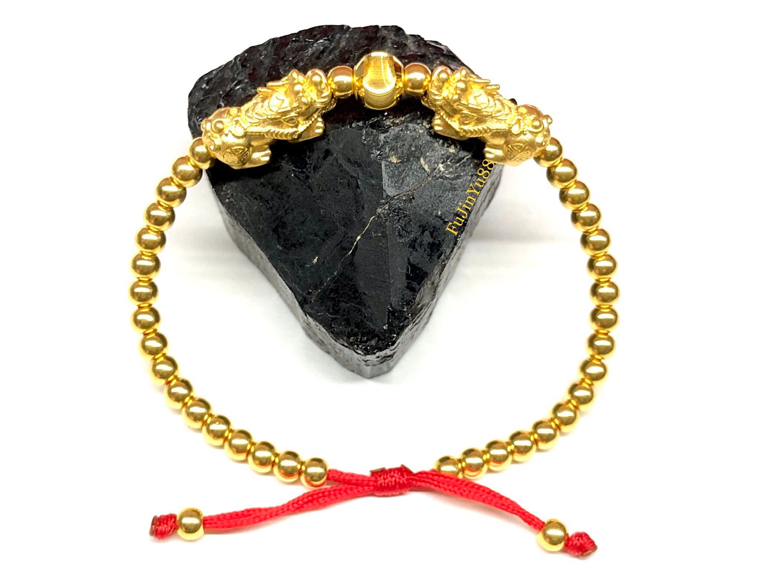 All Gold 24K Real Piyao Fortune Bracelet / Pure 999 Pixiu Gold Etsy