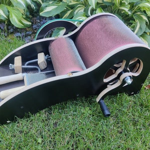 Hand operated wool drum carder 120tpi