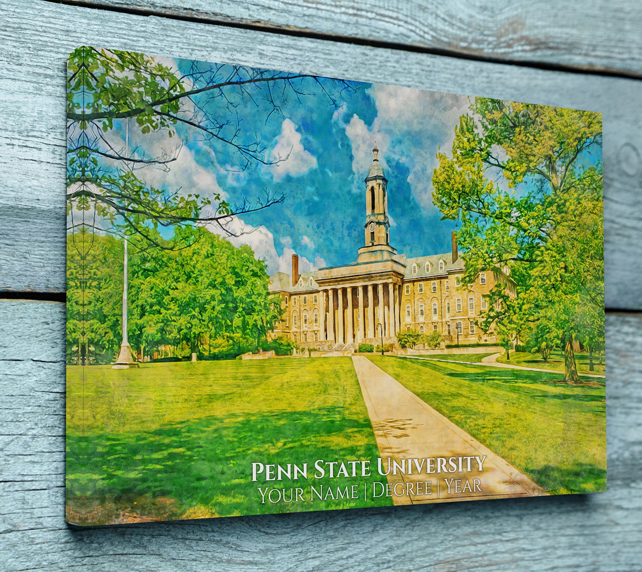 Penn State University watercolor. Graduation gift, Penn State University , Coll - Picture 5 of 6