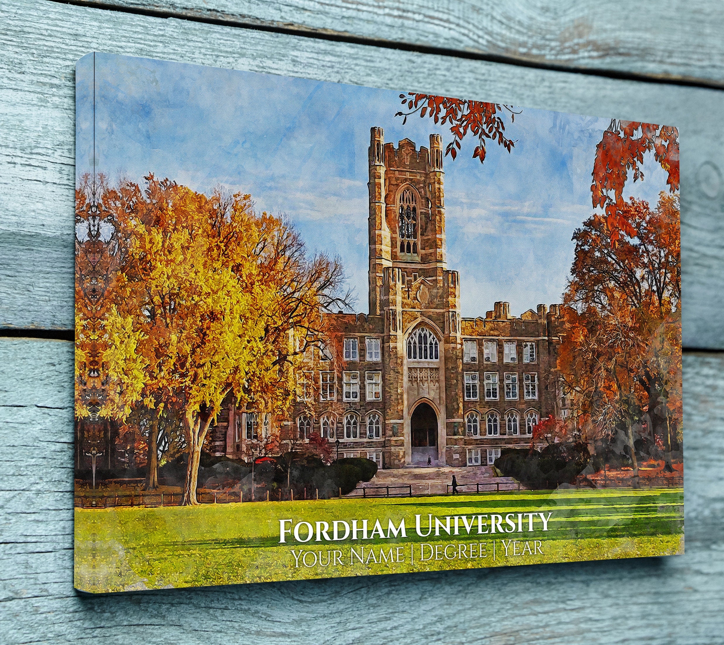 Fordham University Aquarell. Abschlussgeschenk, Fordham University - Bild 5 von 6