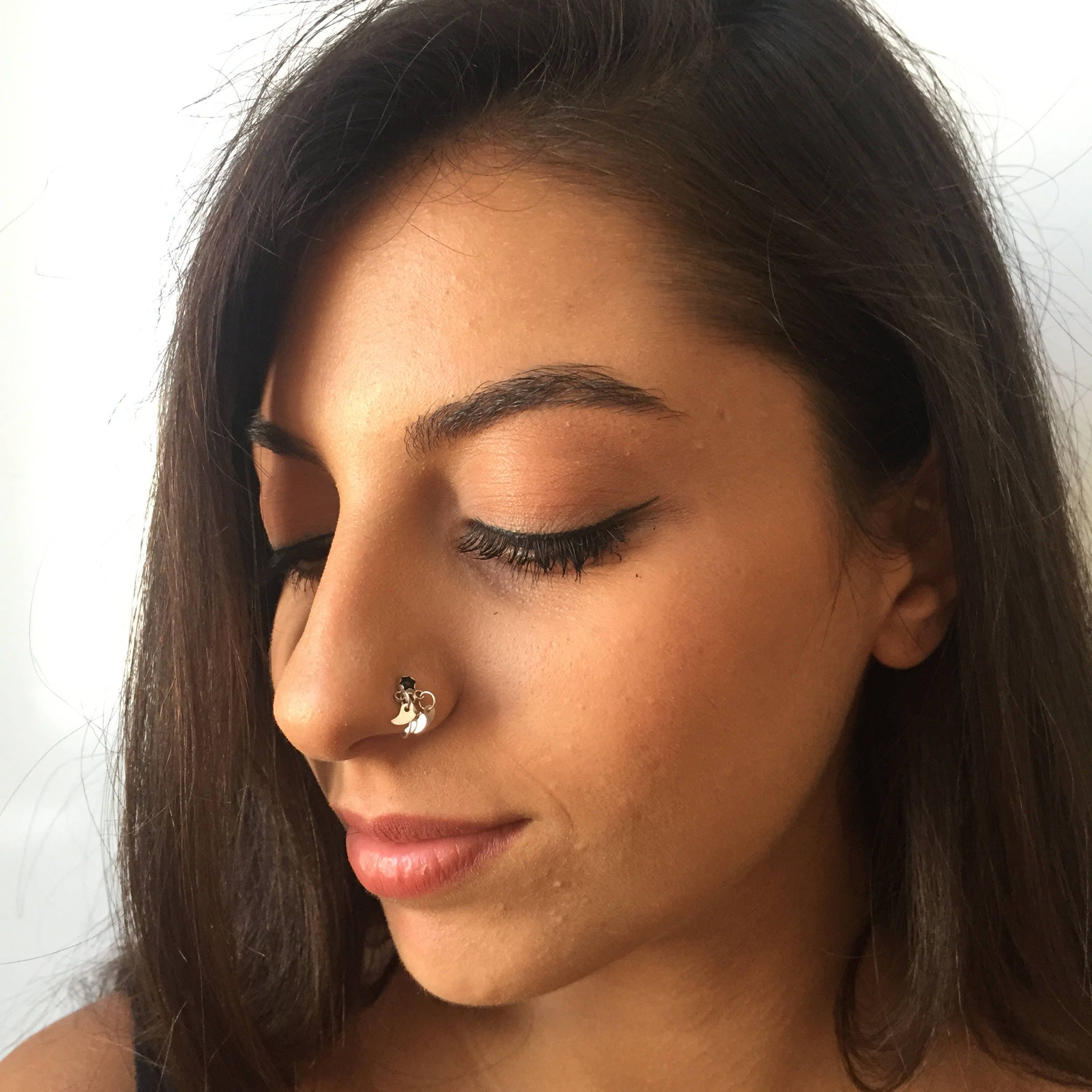 Black nose ring bohemian nose ring small nose ring for gift Etsy