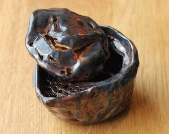 Gaiwan Coppa. Ceramiche di tè unico. Artistico in ceramica Avanturine Gaiwan «Mountin re» 80ml