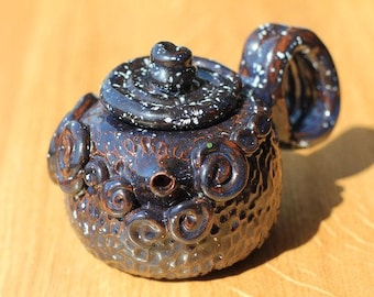 Teapot. Unique Tea Pottery. Artistic Ceramic Teapot «Stargazer» 100ml