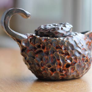 Charismatic Tea Pottery. Teapot. Kettle . Artistic Ceramic Lava Teapot kettle teakettle for tea Ceremony &quot;LAVA&quot; 200ml