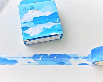 Sky washi tape, MT, washi, tape, planner accessories, bullet journal, mountain washi tape, washi tape uk, deco tape, washi, tape, 15mmx7m