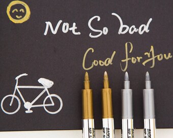 Metallic pen, marker pen, art supply, gold marker, silver marker, glitter pen , calligraphy pen, metallic marker, card making, stationery