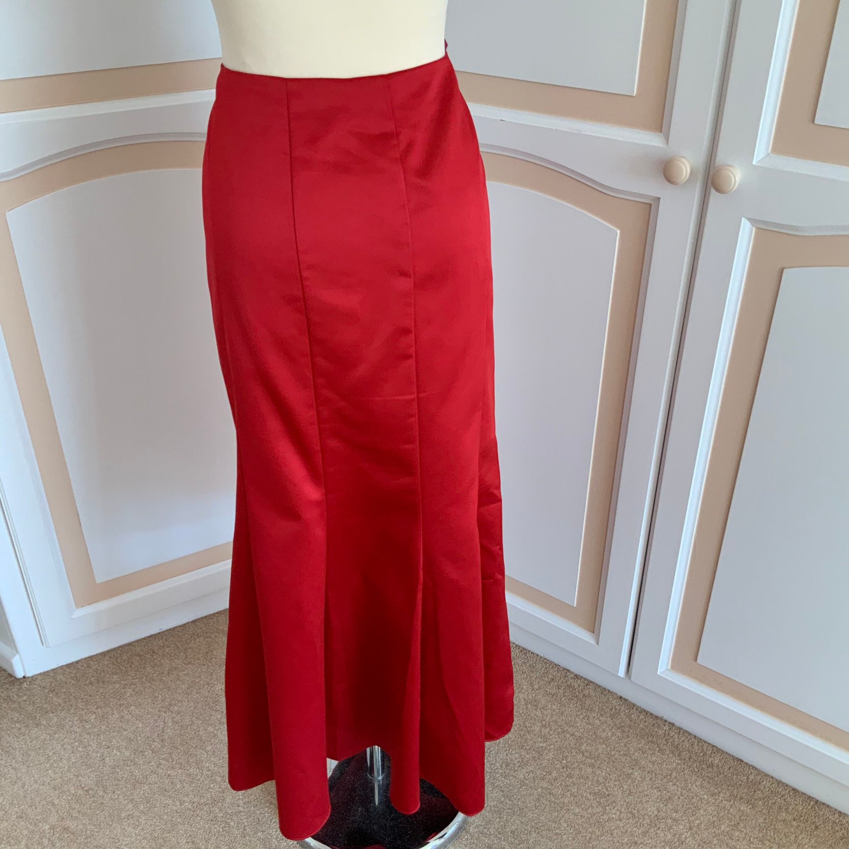 Debut Debenhams Red Evening Skirt size 14 Etsy