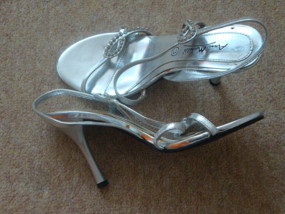 silver evening shoes uk