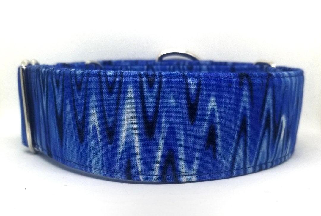 Blue Water Dog Collar Liquid Collar Navy Blue Collar Etsy