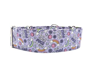 Lavender Purple & Rainbows Not A Single Fuck To Give Dog Collar