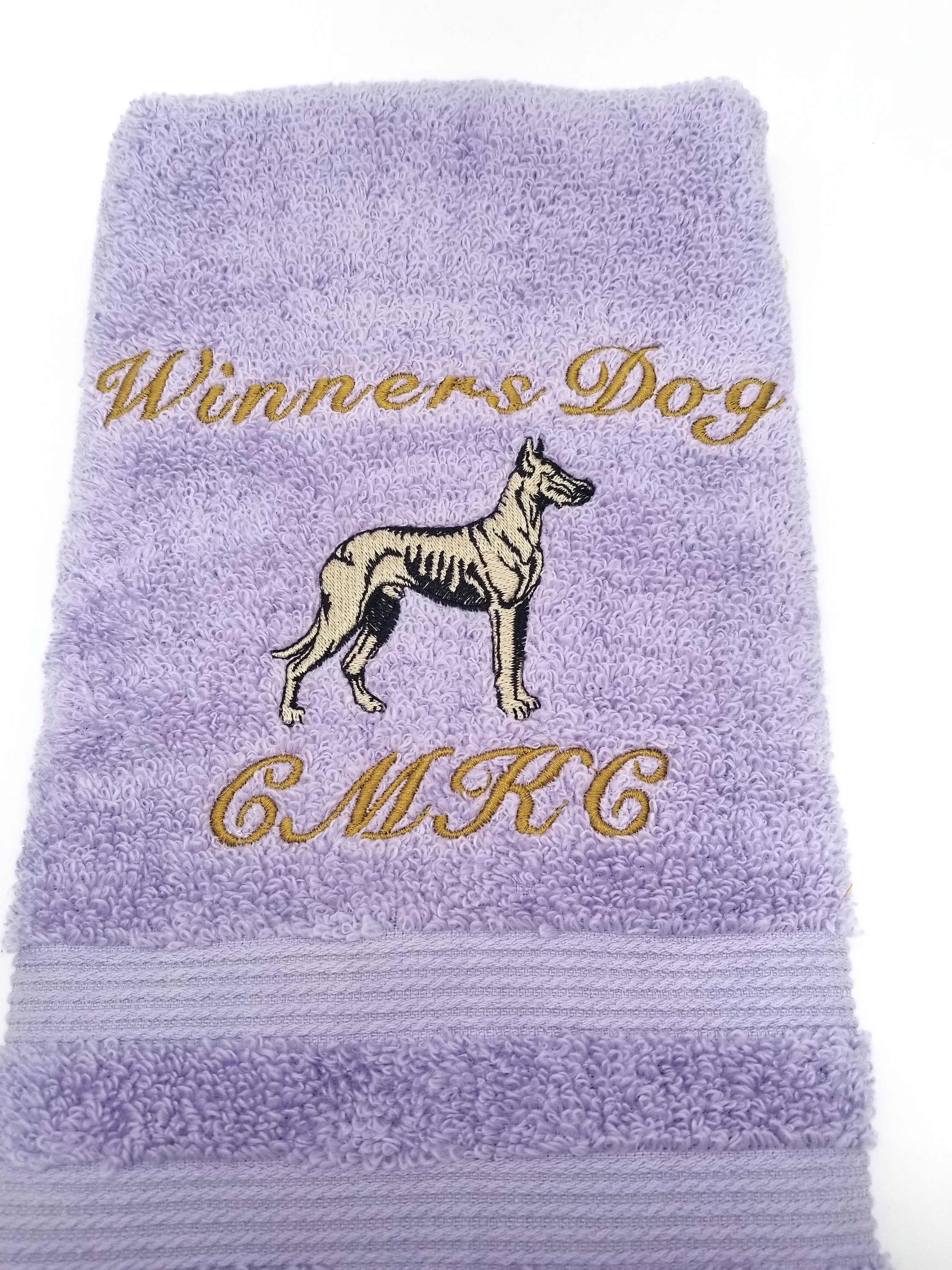 Embroidered Dog Hand Towels Dog Drool Rag Dog Show Trophy Etsy Australia