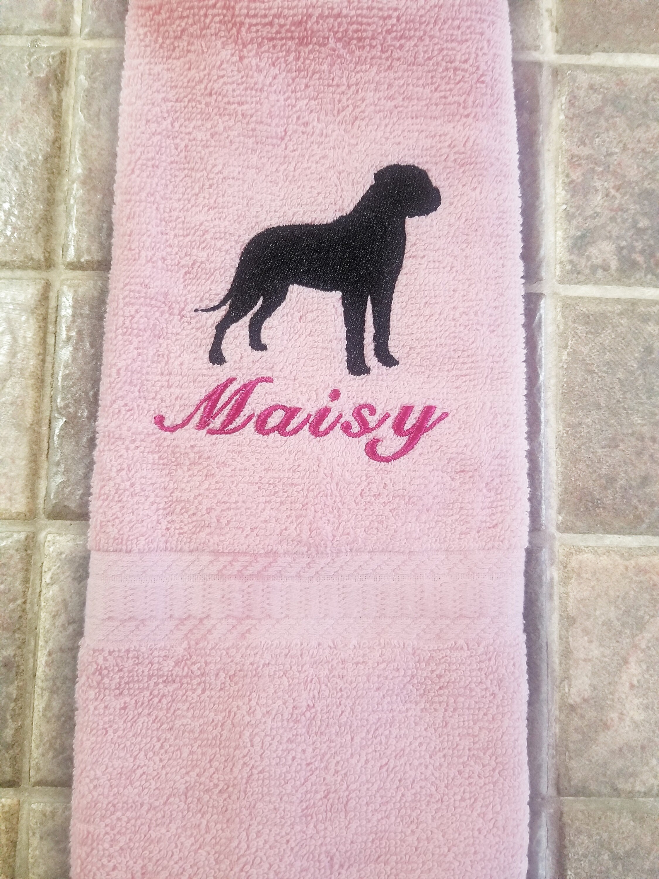 Embroidered Dog Hand Towels Dog Drool Rag Dog Show Trophy Etsy Australia