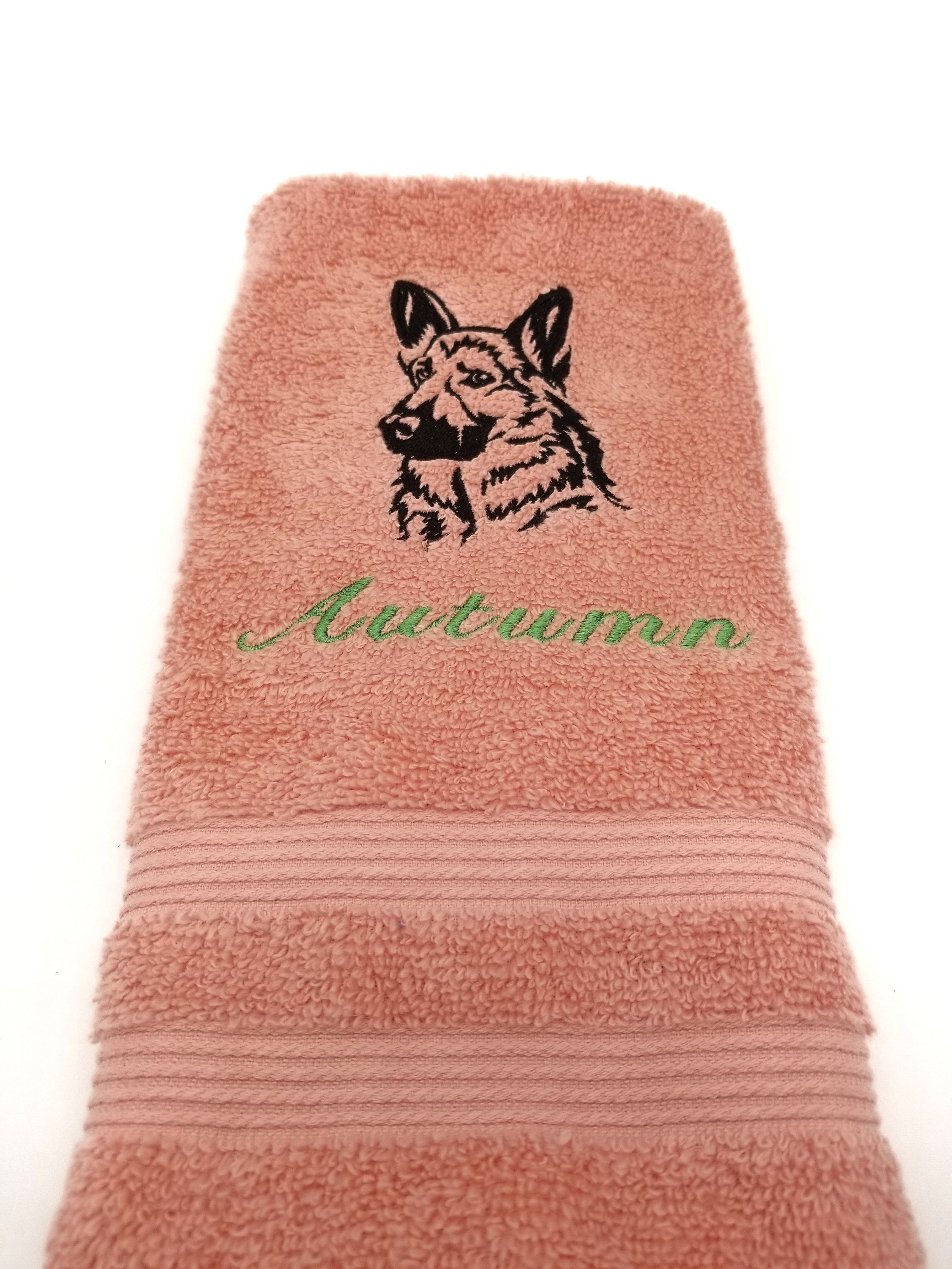 Embroidered Dog Hand Towels Dog Drool Rag Dog Show Trophy Etsy