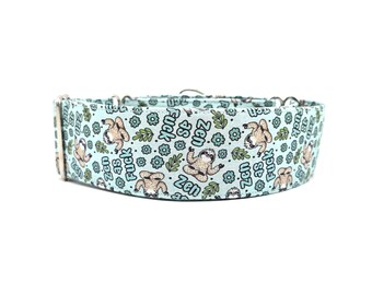 Light Blue Zen As Fuck Sloth Dog Collar