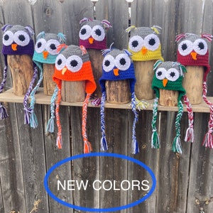 Owl Hat ~Owl Hat Kids ~Beanie ~Kids Gift ~Owl Costume Hat ~Crochet Owl Hat ~Warm Winter Hat ~Crochet Hat ~Crochet Animal Hat ~Bird Hat