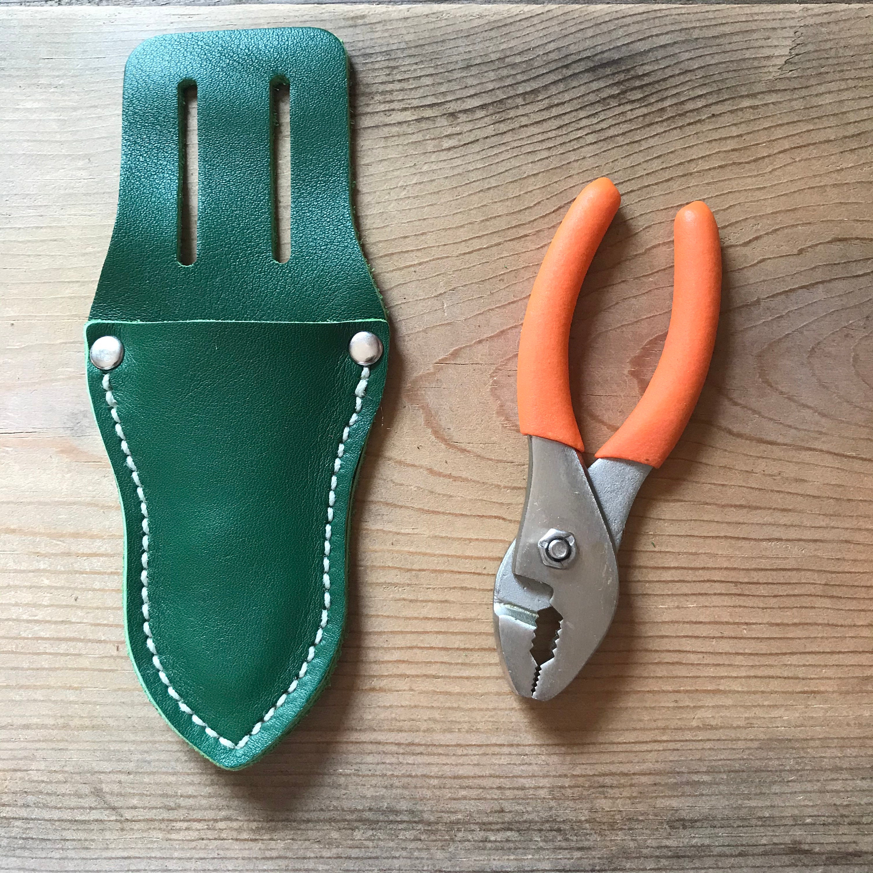Kids Leather 4 Plier Holster Personalization Available Leather Plier Holder  With 4 Inch Pliers Pretend Play Gift for Kids Toy Tool 
